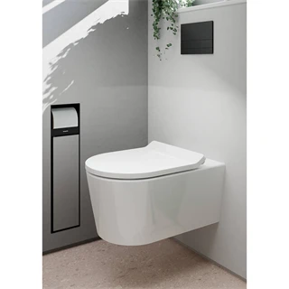 Hansgrohe EluPura S fali WC szett 540, AquaHelix Flush WC ülőke, SoftClose, QuickRelease fedél, Slim, HygieneEffect