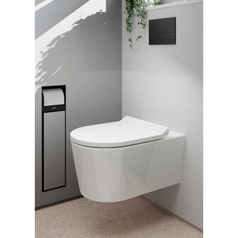 Hansgrohe EluPura S fali WC szett 540, AquaHelix Flush WC ülőke, SoftClose, QuickRelease fedél, Slim, SmartClean