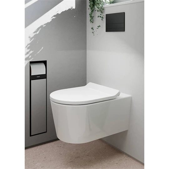 Hansgrohe EluPura S fali WC szett 540, AquaHelix Flush WC ülőke, SoftClose, QuickRelease fedél, Slim, SmartClean