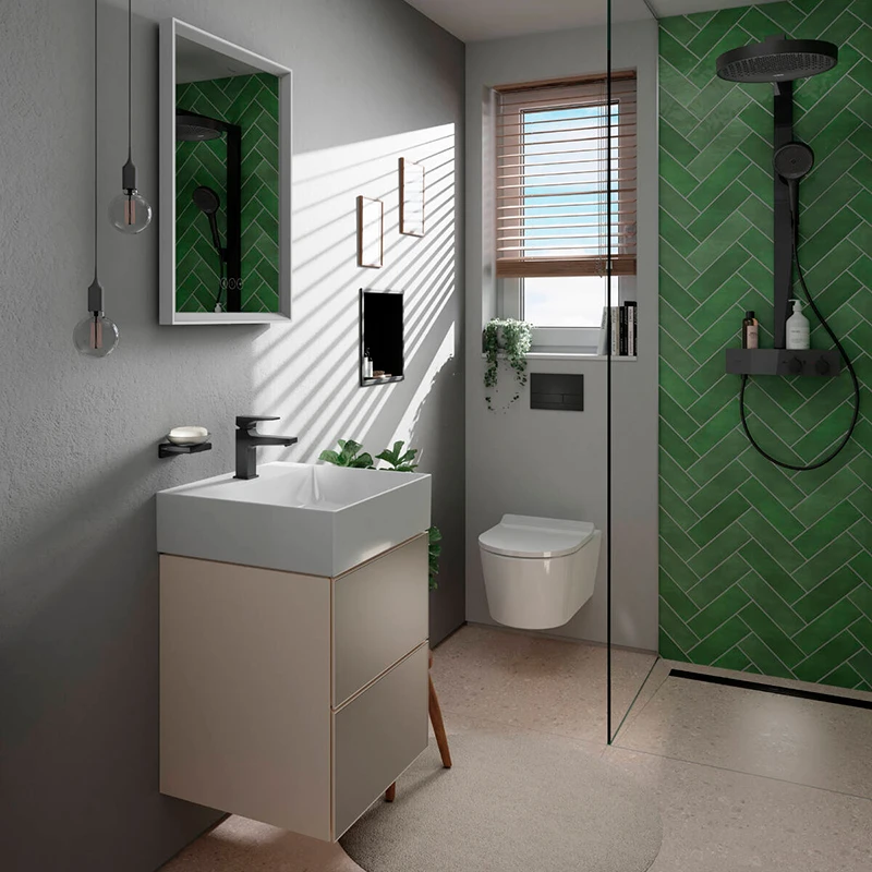 Hansgrohe EluPura S fali WC szett 540, AquaHelix Flush WC ülőke, SoftClose, QuickRelease fedél, Slim, SmartClean