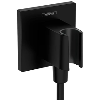 Hansgrohe FixFit E csőcsatlakozás Porter zuhanytartóval, matt fekete