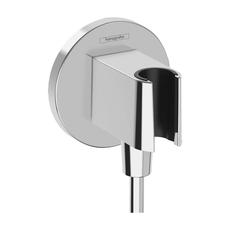 Hansgrohe Fixfit S fali csőcsatlakozás zuhanytartóval, kerek, króm