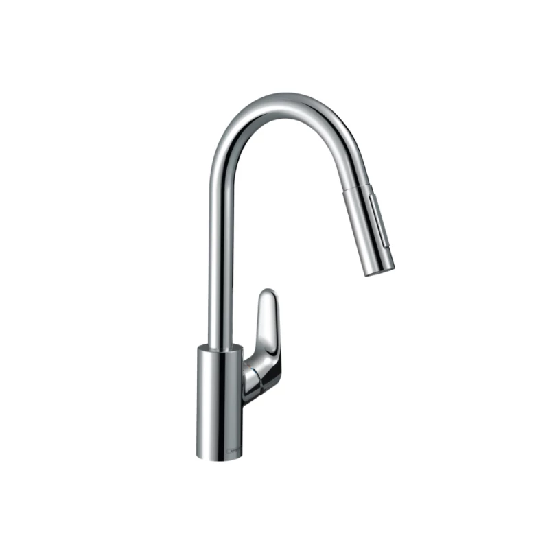 Hansgrohe Focus M41 mosogató csaptelep, kihúzható zuhanyfejjel, króm