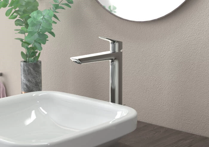 Hansgrohe Logis Fine  Egykaros mosdócsaptelep 240, Fine, automata  lefolyógarnitúrával