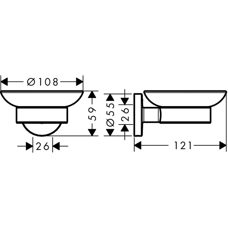 Hansgrohe Logis Universal szappantartó, króm