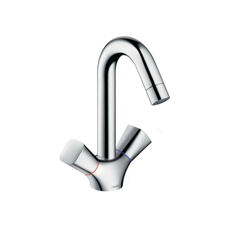 Hansgrohe Logis kétkaros mosdó csaptelep, automata lefolyó-garnitúrával, króm