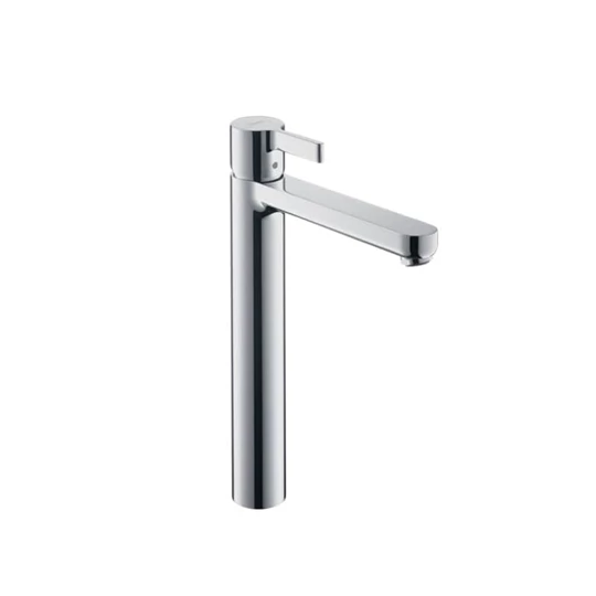 Hansgrohe Metris S egykaros, magasított mosdó csaptelep DN15 pulton álló mosdótálakhoz, króm