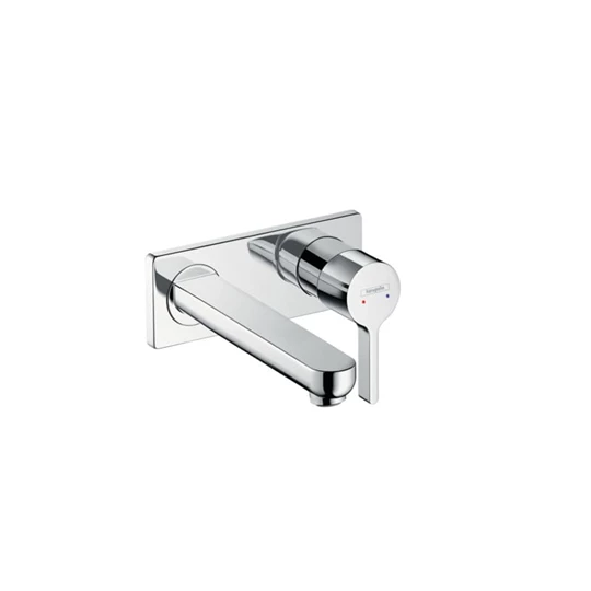 Hansgrohe Metris S egykaros mosdó csaptelep DN15 falsík alatti szereléshez 225 mm-es kifolyóval, króm 
