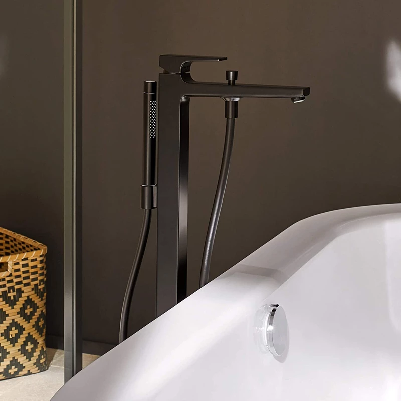 Hansgrohe Metropol szabadonálló kádtöltő csaptelep, matt fekete