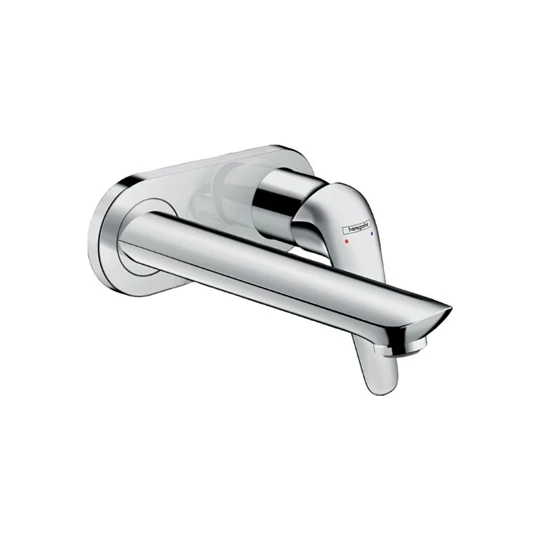 Hansgrohe Novus egykaros fali mosdó csaptelep látható rész, króm felületű, 195mm-es beömlővel