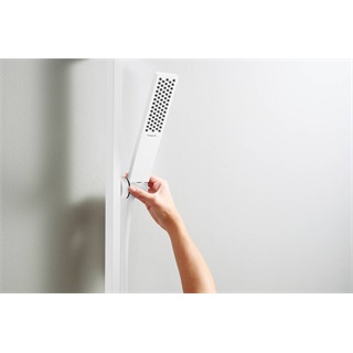 Hansgrohe Pulsify E zuhanyszett 1jet, EcoSmart, 650mm-es zuhanyrúddal matt fehér