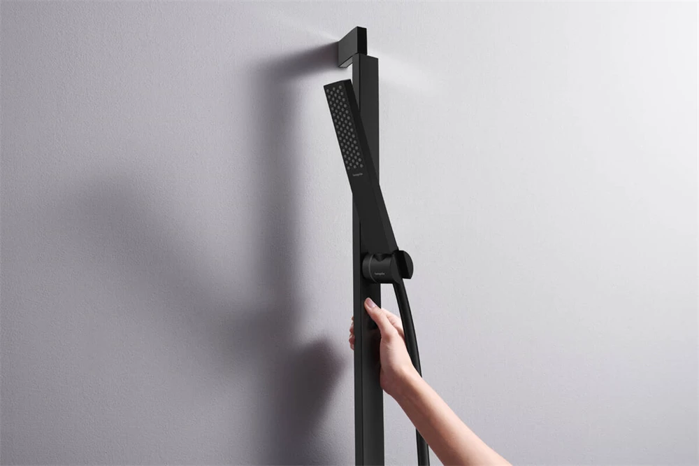 Hansgrohe Pulsify E zuhanyszett 1jet, EcoSmart, 650mm-es zuhanyrúddal matt fekete
