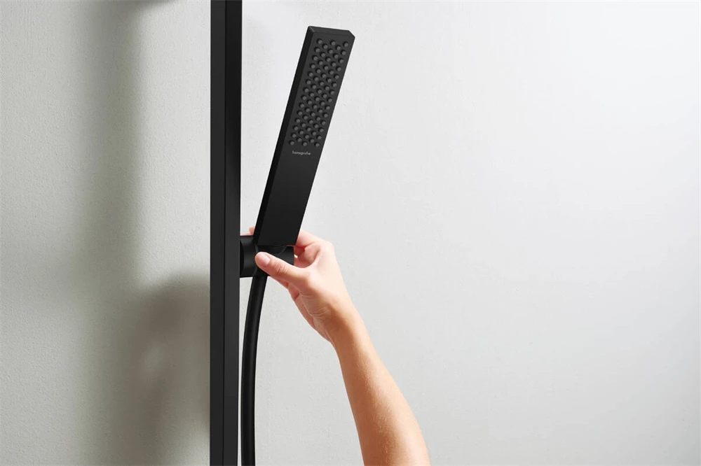 Hansgrohe Pulsify E zuhanyszett 1jet, EcoSmart, 650mm-es zuhanyrúddal matt fekete
