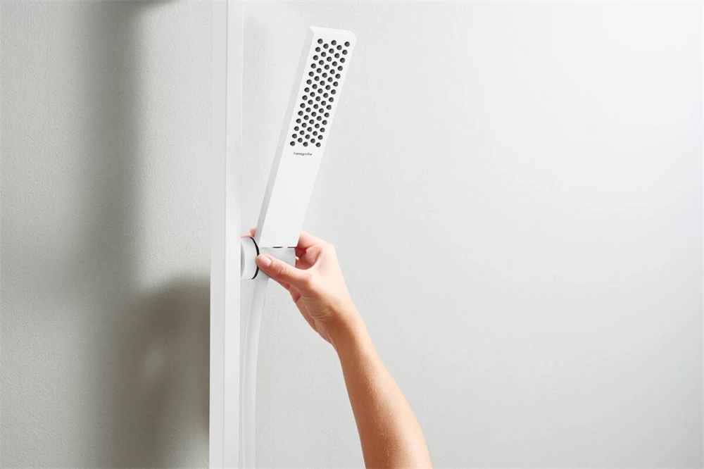Hansgrohe Pulsify E zuhanyszett 1jet, Ecosmart+, 650mm-es zuhanyrúddal matt fehér