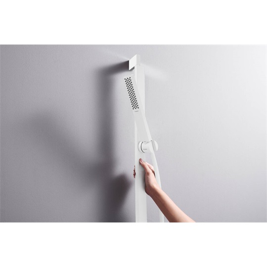 Hansgrohe Pulsify E zuhanyszett 1jet, Ecosmart+, 650mm-es zuhanyrúddal matt fehér