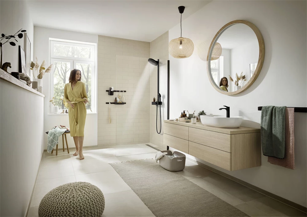 Hansgrohe Pulsify S Showerpipe 260, 2 jet EcoSmart, és ShowerTablet Select 400 falon kívüli zuhanyrendszer