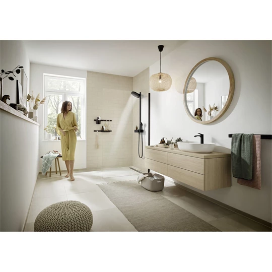 Hansgrohe Pulsify S Showerpipe 260, 2 jet EcoSmart, és ShowerTablet Select 400 falon kívüli zuhanyrendszer