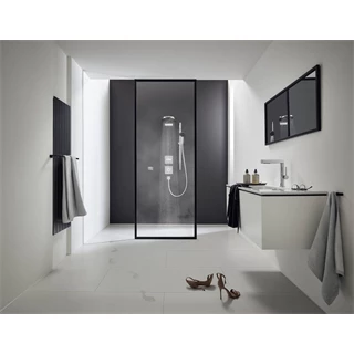 Hansgrohe Pulsify Select S Zuhanyszett 105, 3 jet Relaxation EcoSmart, 90 cm-es zuhanyrúddal, matt fekete felület