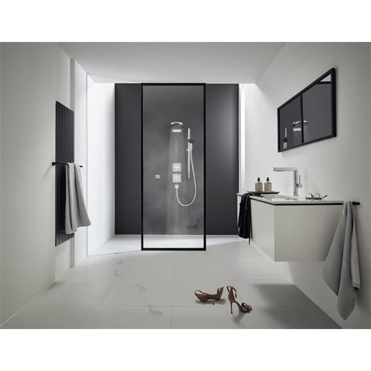 Hansgrohe Pulsify Select S Zuhanyszett 105, 3 jet Relaxation EcoSmart, 90 cm-es zuhanyrúddal, matt fekete felület