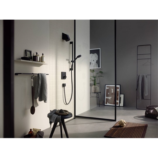 Hansgrohe Pulsify Select S zuhanyszett 105, 3 jet Relaxation EcoSmart, 65 cm-es zuhanyrúddal, matt fekete felület