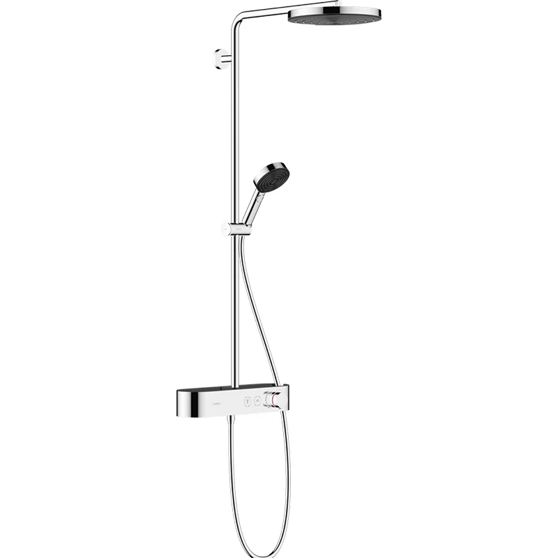 Hansgrohe Pulsify Showerpipe 260, 1 jet és ShowerTablet Select 400 króm