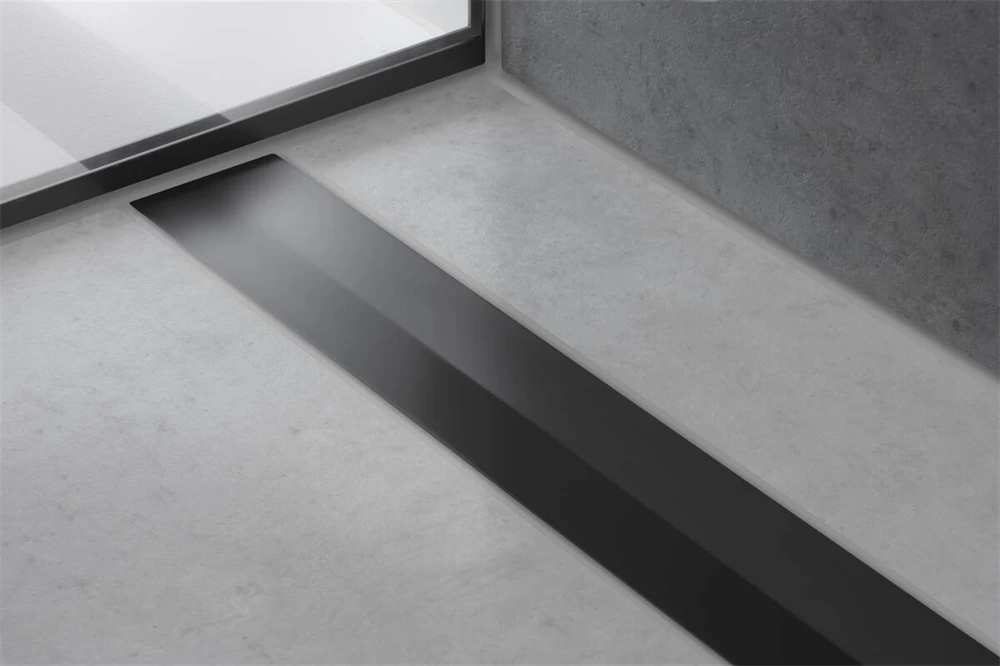 Hansgrohe RainDrain Flex zuhanylefolyó színkészlet 80 cm, formára vágható matt fekete