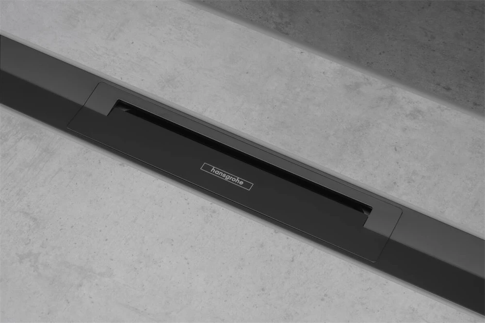 Hansgrohe RainDrain Flex zuhanylefolyó színkészlet 80 cm, formára vágható matt fekete