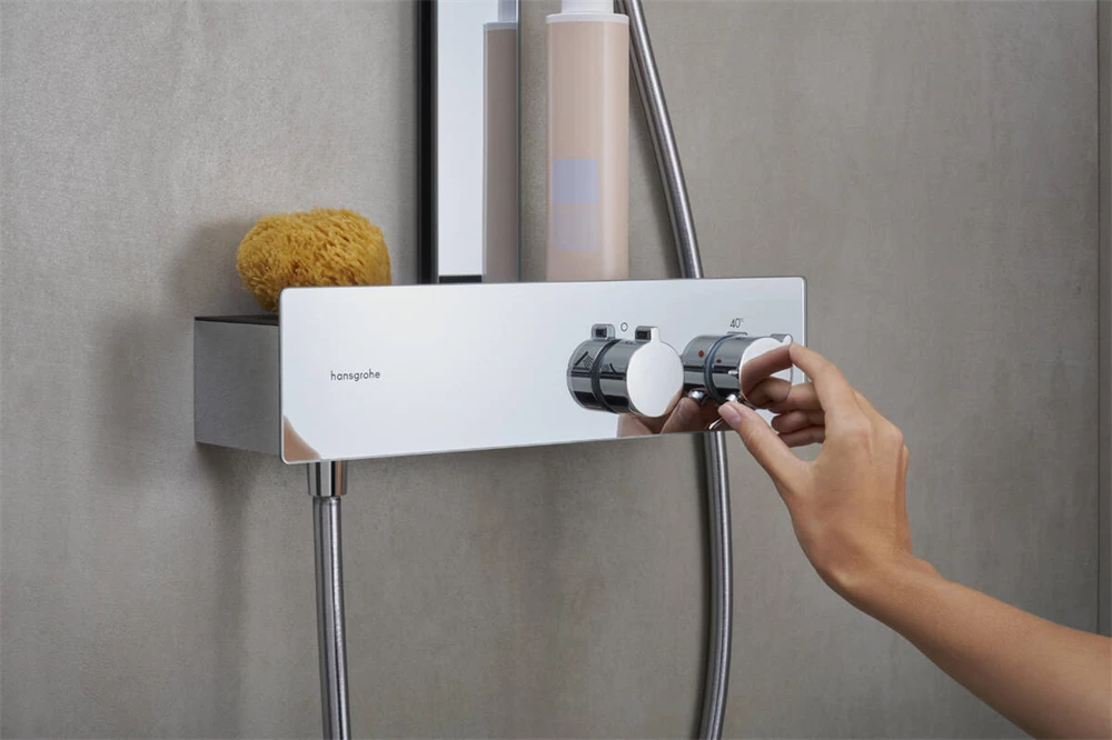 Hansgrohe Rainfinity Showerpipe 250, 1jet EcoSmart, ShowerTablet 350 króm