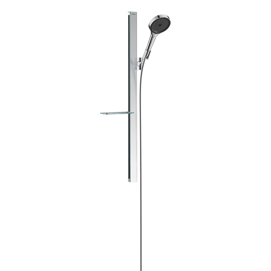 Hansgrohe Rainfinity zuhanyszett 130 3jet 90 cm-es zuhanyrúddal és szappantartóval,EcoSmart 3 funkciós kézizuhany (9l/p)