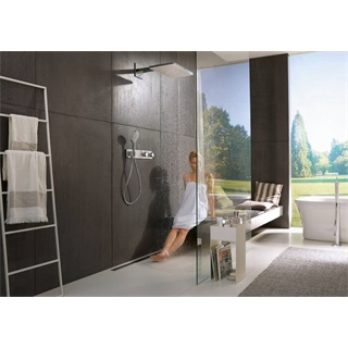Hansgrohe Rainmaker Select fejzuhany 460 2jet, 461mm-es zuhanykarral, Ecosmart funkcióval(9l/min), fehér/króm szín