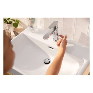 Hansgrohe Rebris S Egykaros mosdócsaptelep 110, CoolStart, EcoSmart+, automata lefolyógarnitúrával