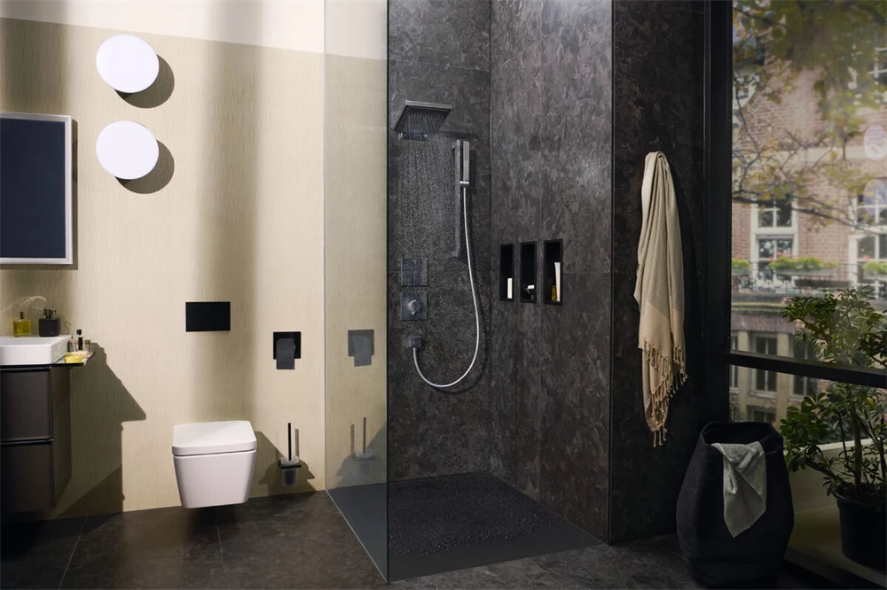 Hansgrohe ShowerSelect Comfort E falsík alatti elzáró- és váltószelep, 3 funkciós króm