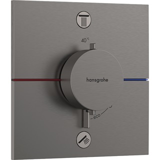 Hansgrohe ShowerSelect Comfort E falsík alatti termosztát, 2 funkciós szálcsiszolt fekete