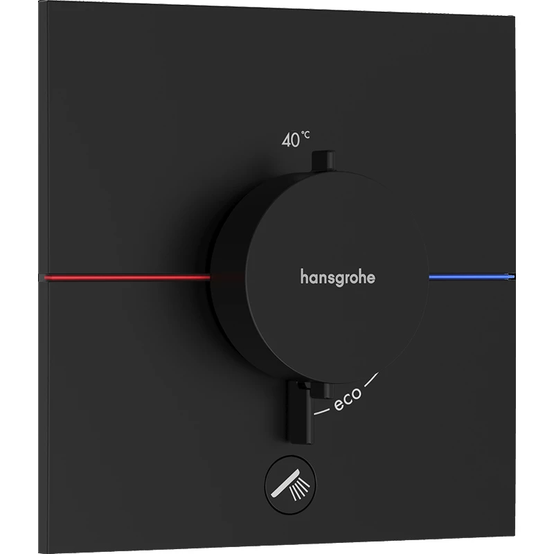 Hansgrohe ShowerSelect Comfort E falsík alatti termosztát mennyiségszabályozóval, 1+1 funkciós szálcsiszolt fekete