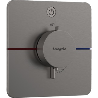 Hansgrohe ShowerSelect Comfort Q falsík alatti termosztát, 1 funkciós szálcsiszolt fekete