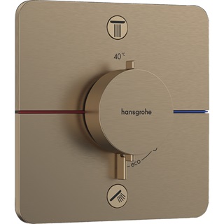 Hansgrohe ShowerSelect Comfort Q falsík alatti termosztát, 2 funkciós szálcsiszolt bronz