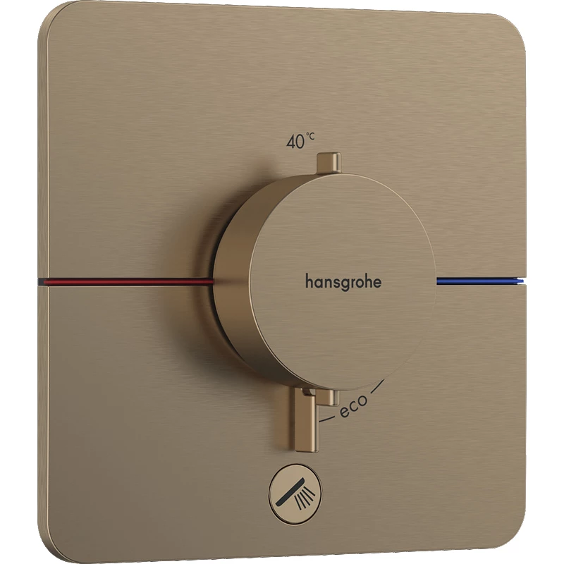 Hansgrohe ShowerSelect Comfort Q falsík alatti termosztát mennyiségszabályozóval, 1+1 funkciós szálcsiszolt bronz