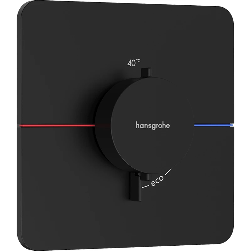Hansgrohe ShowerSelect Comfort Q falsík alatti termosztát mennyiségszabályozóval matt fekete