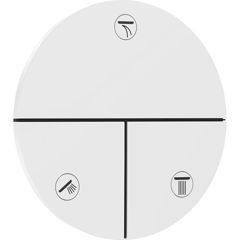 Hansgrohe ShowerSelect Comfort S falsík alatti elzáró- és váltószelep, 3 funkciós matt fehér