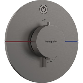 Hansgrohe ShowerSelect Comfort S falsík alatti termosztát, 1 funkciós szálcsiszolt fekete