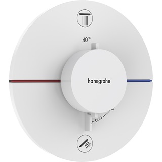 Hansgrohe ShowerSelect Comfort S falsík alatti termosztát, 2 funkciós matt fehér