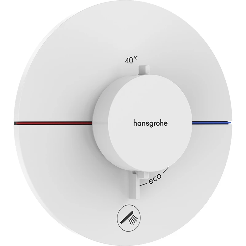 Hansgrohe ShowerSelect Comfort S falsík alatti termosztát mennyiségszabályozóval, 1+1 funkciós matt fehér