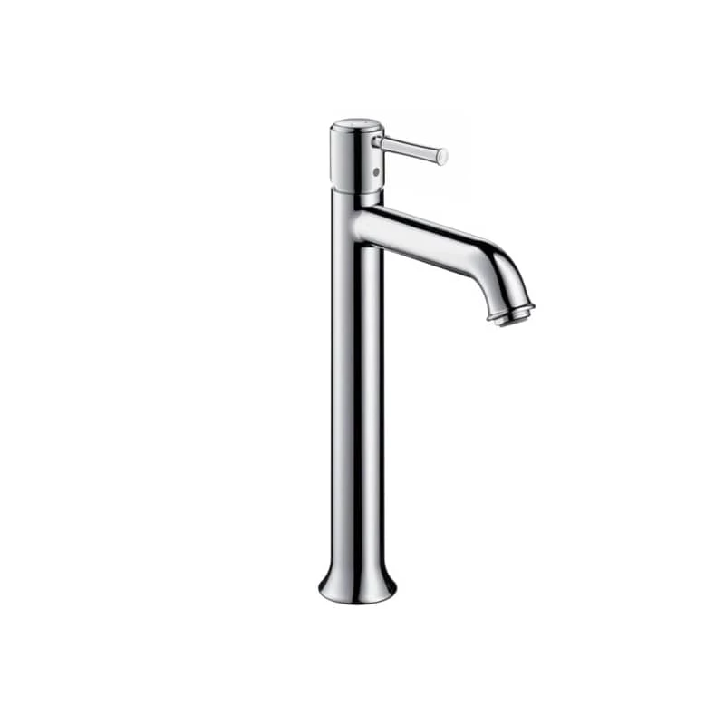 Hansgrohe Talis Classic egykaros, magasított mosdócsaptelep DN15 pulton álló mosdótálakhoz, króm, automata leeresztővel
