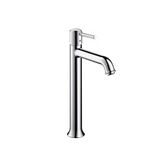 Hansgrohe Talis Classic egykaros, magasított mosdócsaptelep DN15 pulton álló mosdótálakhoz, króm, automata leeresztővel