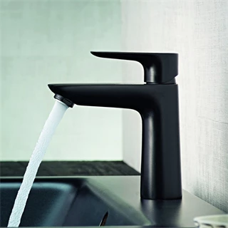 Hansgrohe Talis E egykaros mosdócsaptelep 110 , automata lefolyógarnitúrával, matt fekete