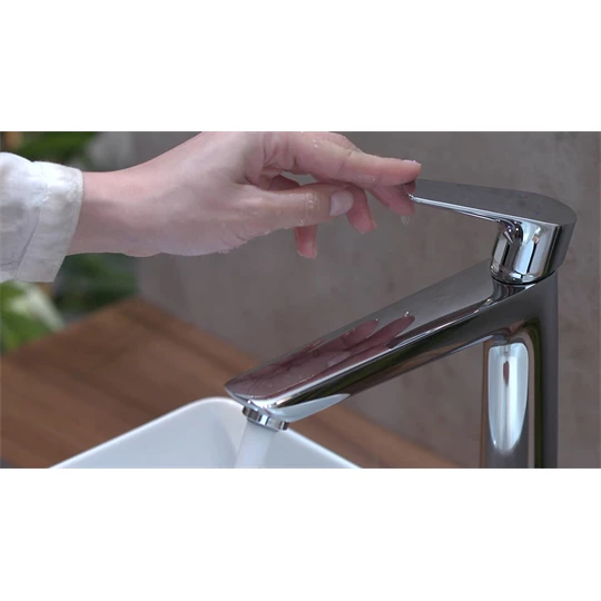 Hansgrohe Talis E egykaros mosdócsaptelep 240 automata lefolyó-garnitúrával, króm