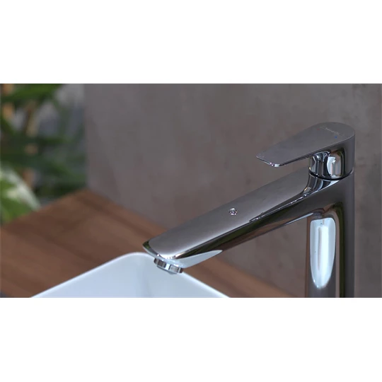 Hansgrohe Talis E egykaros mosdócsaptelep 240 automata lefolyó-garnitúrával, króm