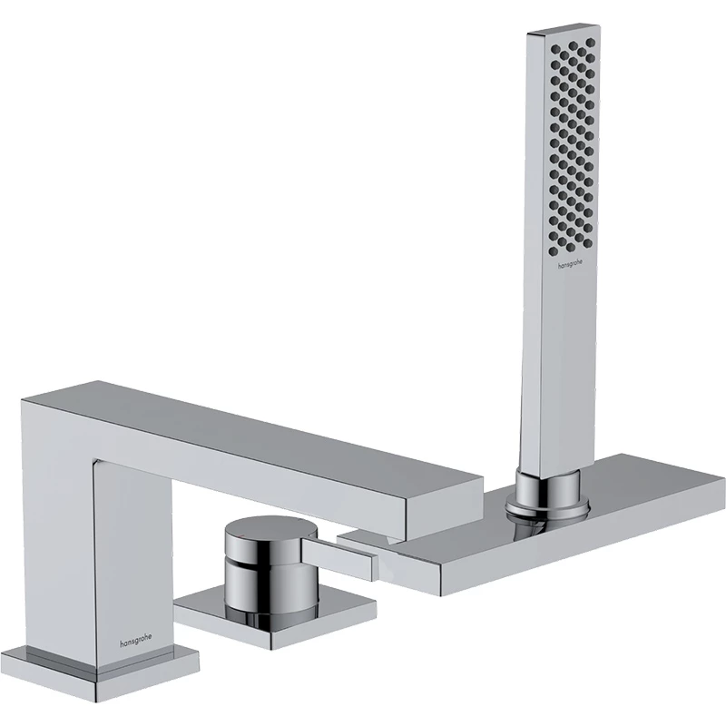 Hansgrohe Tecturis E 3-lyukú kádperemre szerelhető csaptelep, sBox króm