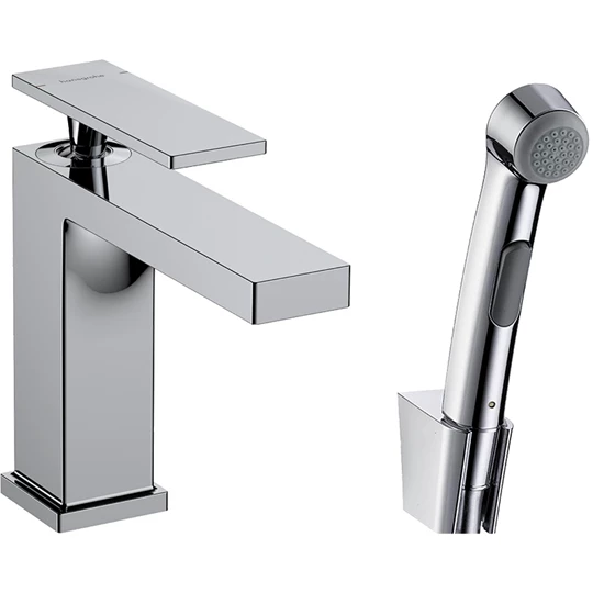 Hansgrohe Tecturis E egykaros mosdócsaptelep 110, bidette kézizuhannyal és 1.60m-es zuhanytömlővel króm