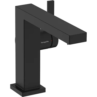 Hansgrohe Tecturis E egykaros mosdócsaptelep Fine 110, CoolStart, Push-open lefolyógarnitúrával matt fekete